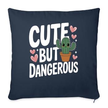 Cactus Cactus Plante du désert - Housse de coussin décorative 45 x 45 cm - bleu marine - Devant