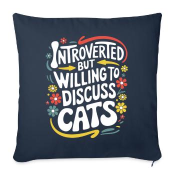 Introvertierter asozialer introvertierter - Sofakissenbezug 45 x 45 cm - Navy - Vorne