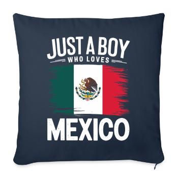 Mexique Mexique Mexicain Espagnol - Housse de coussin décorative 45 x 45 cm - bleu marine - Devant