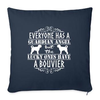 Bouvier Anges 4 - Housse de coussin décorative 45 x 45 cm - bleu marine - Devant