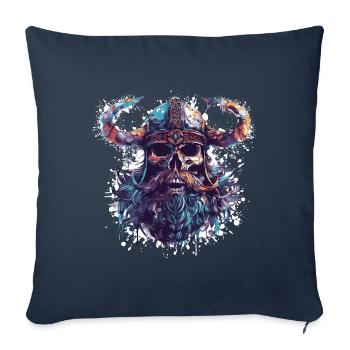 Viking Skull - Sofa pillowcase 17,3'' x 17,3'' (45 x 45 cm) - navy - Front