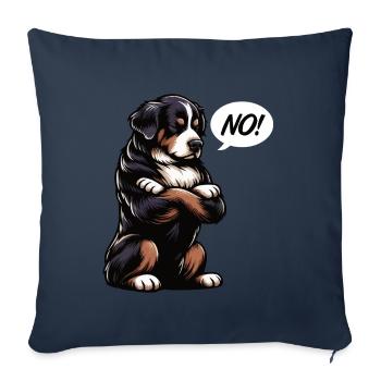 Pas de bouvier bernois Chiens de montagne Propriétaires de chiens de montagne - Housse de coussin décorative 45 x 45 cm - bleu marine - Devant