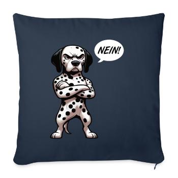 Nein Dalmatiner Dalmatinerbesitzer Dalmatinermama - Sofakissenbezug 45 x 45 cm - Navy - Vorne