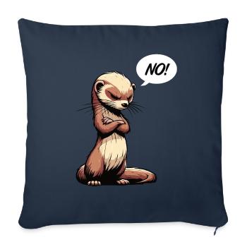 Pas de furets Gardiens de furets Propriétaires de furets - Housse de coussin décorative 45 x 45 cm - bleu marine - Devant