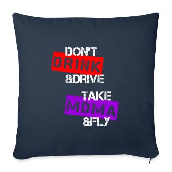 Rave techno party - Sofa pillowcase 17,3'' x 17,3'' (45 x 45 cm) - navy - Front