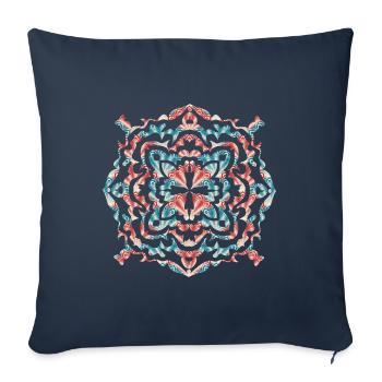 Modèle - Housse de coussin décorative 45 x 45 cm - bleu marine - Devant
