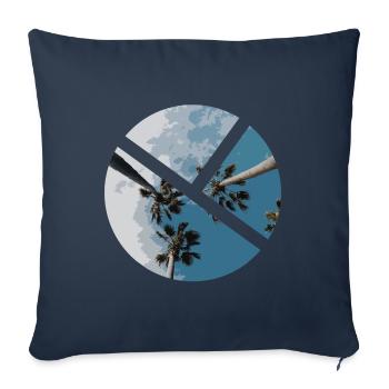 Palme - Sofakissenbezug 45 x 45 cm - Navy - Vorne
