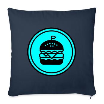 Burger Icon Circle - Sofa pillowcase 17,3'' x 17,3'' (45 x 45 cm) - navy - Front