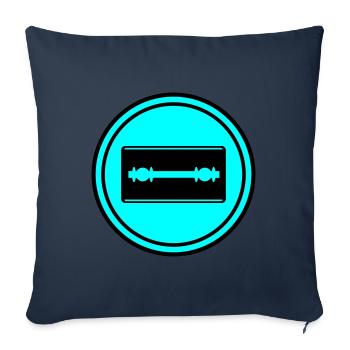 Rasierklinge Icon Kreis - Sofakissenbezug 45 x 45 cm - Navy - Vorne