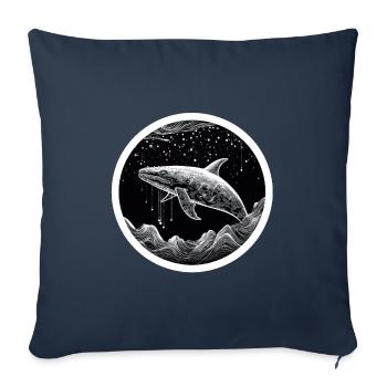 Wal - Sofakissenbezug 45 x 45 cm - Navy - Vorne