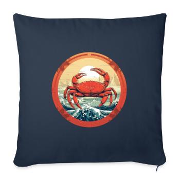 Crab - Sofa pillowcase 17,3'' x 17,3'' (45 x 45 cm) - navy - Front