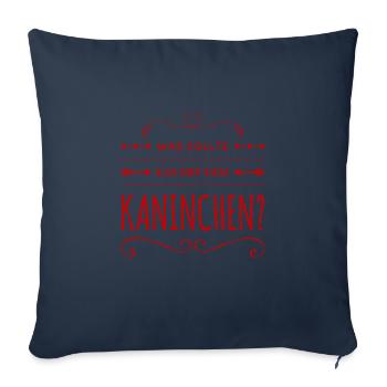 der Trick mit dem Kaninchen - Sofakissenbezug 45 x 45 cm - Navy - Vorne