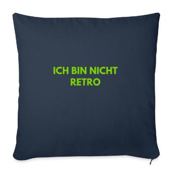 Schluss mit retro - Sofakissenbezug 45 x 45 cm - Navy - Vorne