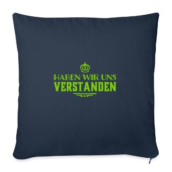 Hast du verstanden? - Sofakissenbezug 45 x 45 cm - Navy - Vorne