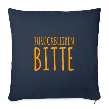 Vorsicht bei der Einfahrt - Sofakissenbezug 45 x 45 cm - Navy - Vorne