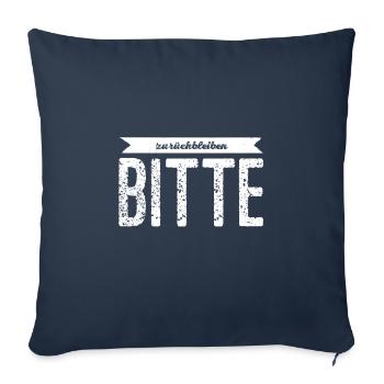 Vorsicht bei der Abfahrt - Sofakissenbezug 45 x 45 cm - Navy - Vorne