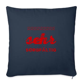 Sorgfalt geht immer - Sofakissenbezug 45 x 45 cm - Navy - Vorne