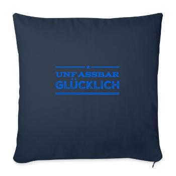 im Glück - Sofakissenbezug 45 x 45 cm - Navy - Vorne