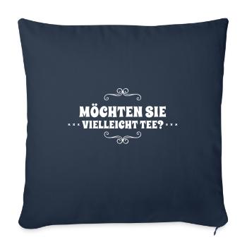 haben sie Bock auf Tee? - Sofakissenbezug 45 x 45 cm - Navy - Vorne