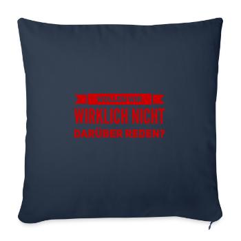 sprechen wir miteinander - Sofakissenbezug 45 x 45 cm - Navy - Vorne