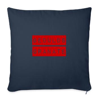 ich habe Geduld - Sofakissenbezug 45 x 45 cm - Navy - Vorne