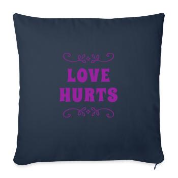 L’amour fait mal - Housse de coussin décorative 45 x 45 cm - bleu marine - Devant