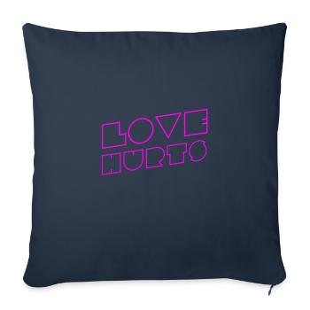 L’amour n’est pas facile - Housse de coussin décorative 45 x 45 cm - bleu marine - Devant
