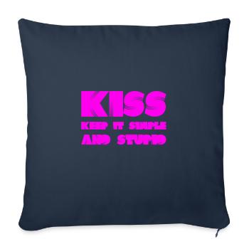Simple is better - Sofa pillowcase 17,3'' x 17,3'' (45 x 45 cm) - navy - Front