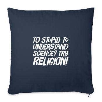 Science is hard - Sofa pillowcase 17,3'' x 17,3'' (45 x 45 cm) - navy - Front