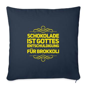 the excuse for broccoli - Sofa pillowcase 17,3'' x 17,3'' (45 x 45 cm) - navy - Front