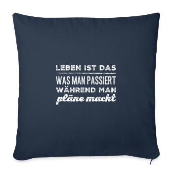 Lâche-le - Housse de coussin décorative 45 x 45 cm - bleu marine - Devant