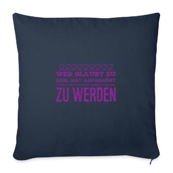 we evolve - Sofa pillowcase 17,3'' x 17,3'' (45 x 45 cm) - navy - Front