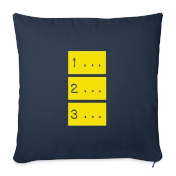 Countdown - Sofa pillowcase 17,3'' x 17,3'' (45 x 45 cm) - navy - Front