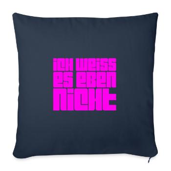 Aucune idée - Housse de coussin décorative 45 x 45 cm - bleu marine - Devant