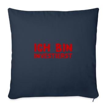 Investing is always possible - Sofa pillowcase 17,3'' x 17,3'' (45 x 45 cm) - navy - Front