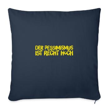 I'm rather pessimistic - Sofa pillowcase 17,3'' x 17,3'' (45 x 45 cm) - navy - Front