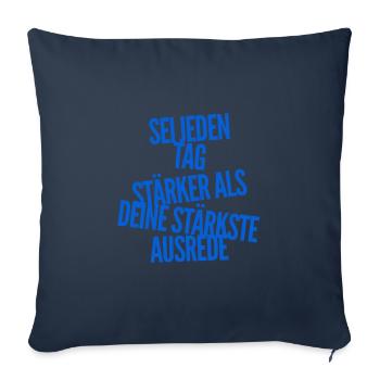 be strong - Sofa pillowcase 17,3'' x 17,3'' (45 x 45 cm) - navy - Front