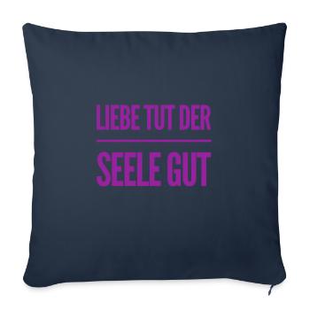 the soul wants to be loved - Sofa pillowcase 17,3'' x 17,3'' (45 x 45 cm) - navy - Front