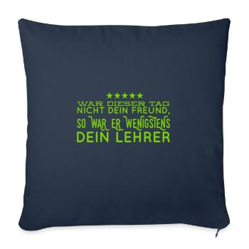 J’ai appris quelque chose - Housse de coussin décorative 45 x 45 cm - bleu marine - Devant
