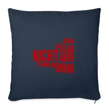 Je n’abandonne pas - Housse de coussin décorative 45 x 45 cm - bleu marine - Devant