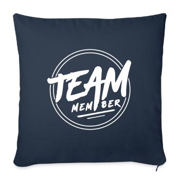 Membres de l’équipe - Housse de coussin décorative 45 x 45 cm - bleu marine - Devant