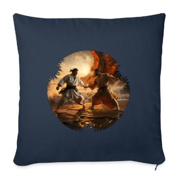 Karate fighters are physically fit - Sofa pillowcase 17,3'' x 17,3'' (45 x 45 cm) - navy - Front