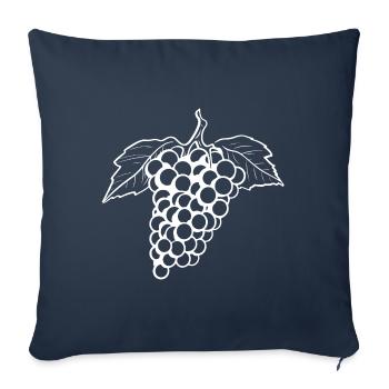 Raisins Fruits - Housse de coussin décorative 45 x 45 cm - bleu marine - Devant