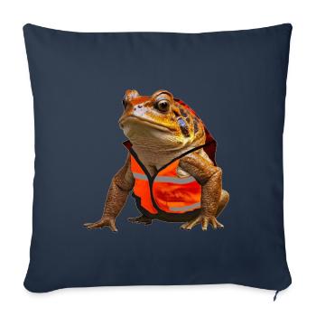 Don't be a frog and use your safety vest - Sofa pillowcase 17,3'' x 17,3'' (45 x 45 cm) - navy - Front