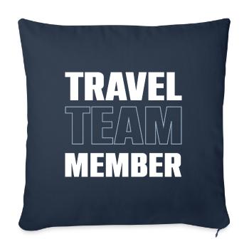 Travel Team - Sofa pillowcase 17,3'' x 17,3'' (45 x 45 cm) - navy - Front