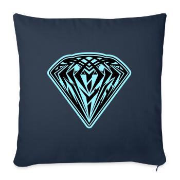 Diamond Symbol Icon - Sofa pillowcase 17,3'' x 17,3'' (45 x 45 cm) - navy - Front