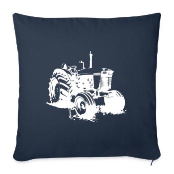 Tracteur Farmer Symbole Farmer - Housse de coussin décorative 45 x 45 cm - bleu marine - Devant