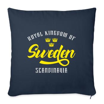 Königreich Schweden Skandinavien - Sofakissenbezug 45 x 45 cm - Navy - Vorne