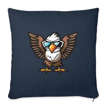 Aigle Cool Animal - Housse de coussin décorative 45 x 45 cm - bleu marine - Devant