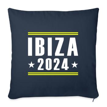 Ibiza 2024 - Housse de coussin décorative 45 x 45 cm - bleu marine - Devant